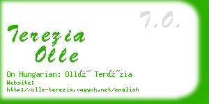 terezia olle business card